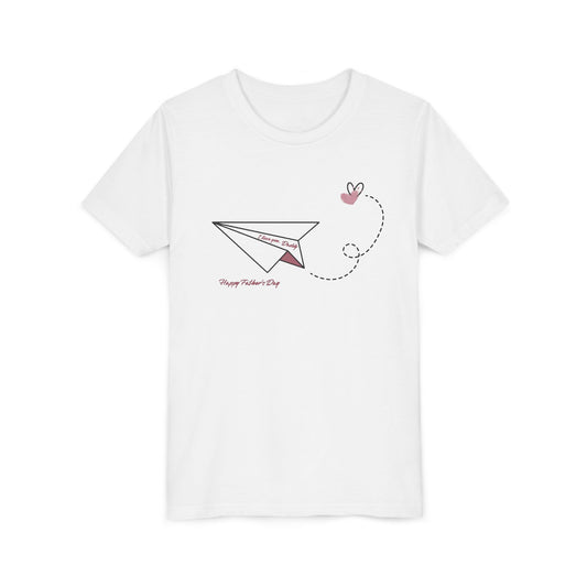 Daddy’s Little Girl – Limited Edition Kids Tee for Father’s Day, Unique Gift for Daughters, Heart and Paper Airplane Design Tee