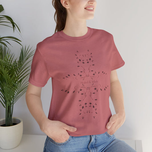 Bohemian Floral Unisex Tee, Casual Graphic T-shirt, Gift for Nature Lovers, Summer Outfit, Eco-friendly Apparel, Everyday Wea